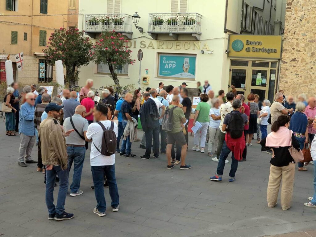 Alghero incontro 7 ottobre 2023 in piazza Pino Piras