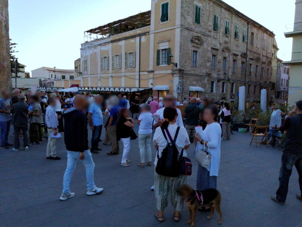 Alghero incontro 7 ottobre 2023 in piazza Pino Piras